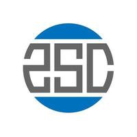 zsc brief logo ontwerp Aan wit achtergrond. zsc creatief initialen cirkel logo concept. zsc brief ontwerp. vector