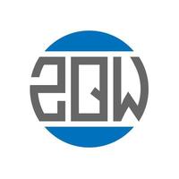 zqw brief logo ontwerp Aan wit achtergrond. zqw creatief initialen cirkel logo concept. zqw brief ontwerp. vector