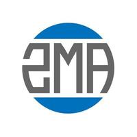 zma brief logo ontwerp Aan wit achtergrond. zma creatief initialen cirkel logo concept. zma brief ontwerp. vector