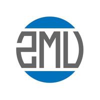 zmu brief logo ontwerp Aan wit achtergrond. zmu creatief initialen cirkel logo concept. zmu brief ontwerp. vector