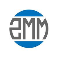 zmm brief logo ontwerp Aan wit achtergrond. zmm creatief initialen cirkel logo concept. zmm brief ontwerp. vector