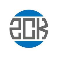 zck brief logo ontwerp Aan wit achtergrond. zck creatief initialen cirkel logo concept. zck brief ontwerp. vector