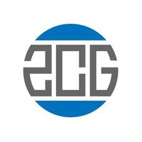 zcg brief logo ontwerp Aan wit achtergrond. zcg creatief initialen cirkel logo concept. zcg brief ontwerp. vector