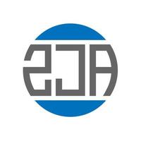 zja brief logo ontwerp Aan wit achtergrond. zja creatief initialen cirkel logo concept. zja brief ontwerp. vector