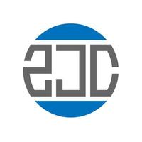 zjc brief logo ontwerp Aan wit achtergrond. zjc creatief initialen cirkel logo concept. zjc brief ontwerp. vector