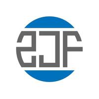 zjf brief logo ontwerp Aan wit achtergrond. zjf creatief initialen cirkel logo concept. zjf brief ontwerp. vector