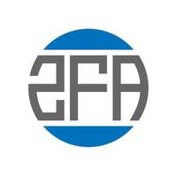 zfa brief logo ontwerp Aan wit achtergrond. zfa creatief initialen cirkel logo concept. zfa brief ontwerp. vector