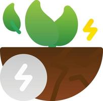 platte pictogram duurzame energie vector