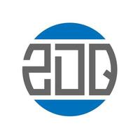 zdq brief logo ontwerp Aan wit achtergrond. zdq creatief initialen cirkel logo concept. zdq brief ontwerp. vector