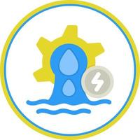 waterkracht platte pictogram vector