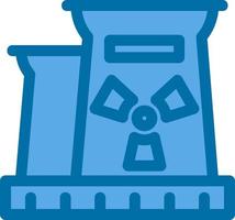 kerncentrale platte pictogram vector