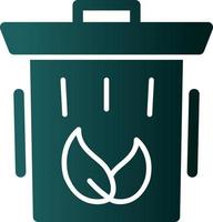 eco prullenbak platte pictogram vector