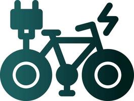 elektrische fiets platte pictogram vector