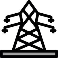 elektrische toren platte pictogram vector