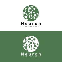 neuron logo ontwerp vector zenuw cel illustratie moleculair dna Gezondheid merk