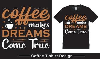 koffie minnaar t-shirt, drinken koffie vrij vector