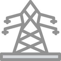 elektrische toren platte pictogram vector