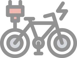 elektrische fiets platte pictogram vector