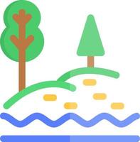 meer landschap glyph icon vector