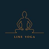 yoga logo en vector met leuze sjabloon