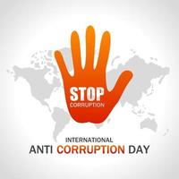 Internationale anti corruptie dag vector illustratie