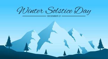 winter zonnestilstand dag thema. vector illustratie. geschikt voor poster, spandoeken, achtergrond en groet kaart.