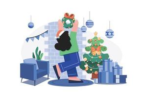 vrolijk Kerstmis illustratie concept Aan wit achtergrond vector