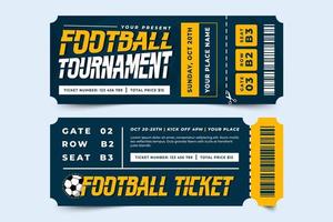 Amerikaans voetbal toernooi sport evenement ticket ontwerp sjabloon gemakkelijk en elegant ontwerp vector