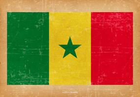 Grunge Vlag van Senegal vector