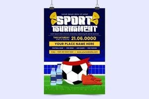 Amerikaans voetbal toernooi sport evenement folder of poster ontwerp sjabloon gemakkelijk naar aanpassen vector