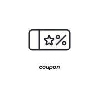 vector teken coupon symbool is geïsoleerd Aan een wit achtergrond. icoon kleur bewerkbaar.