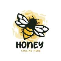 honing bij logo vector sjabloon