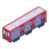 metro trein icoon, isometrische stijl vector