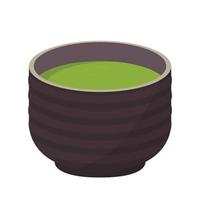 matcha logo ontwerp. matcha kop vector. groen thee vector. behang. vrij ruimte voor tekst. symbool. vector