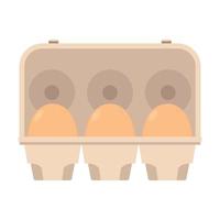 kip eieren in karton ei doos. behang. tekenfilm. vector