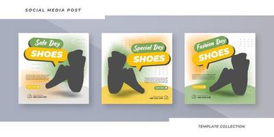 schoenen sociaal media post Sjablonen ontwerp promotionele web banier vector