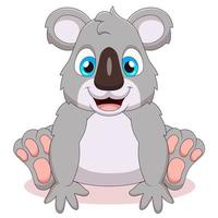 schattig koala tekenfilm zitten. schattig dier tekenfilm vector