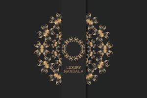 uitnodiging kaart Sjablonen met goud gevormde en Kristallen kleur luxe mandala achtergrond met gouden zijnbesk patroon Arabisch Islamitisch oosten- stijl. Ramadan stijl decoratief mandala, folder banier vector