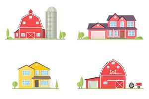vector platte pictogram voorsteden Amerikaans huis.