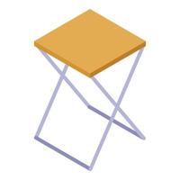 visser stoel icoon, isometrische stijl vector