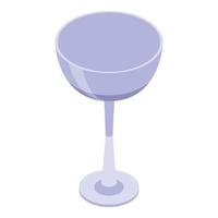 Champagne coupe icoon, isometrische stijl vector