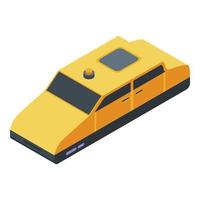 futuristische taxi icoon, isometrische stijl vector