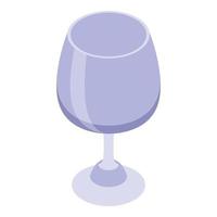 borrel glas icoon, isometrische stijl vector