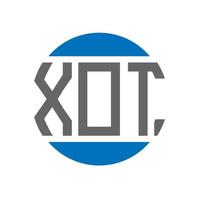 xot brief logo ontwerp Aan wit achtergrond. xot creatief initialen cirkel logo concept. xot brief ontwerp. vector