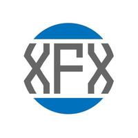 xfx brief logo ontwerp Aan wit achtergrond. xfx creatief initialen cirkel logo concept. xfx brief ontwerp. vector