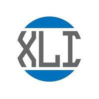 xli brief logo ontwerp Aan wit achtergrond. xli creatief initialen cirkel logo concept. xli brief ontwerp. vector