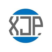 xjp brief logo ontwerp Aan wit achtergrond. xjp creatief initialen cirkel logo concept. xjp brief ontwerp. vector