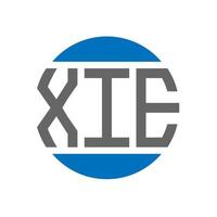 xie brief logo ontwerp Aan wit achtergrond. xie creatief initialen cirkel logo concept. xie brief ontwerp. vector