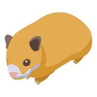 klein hamster icoon, isometrische stijl vector