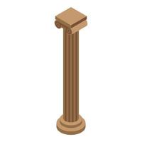 Grieks kolom icoon, isometrische stijl vector